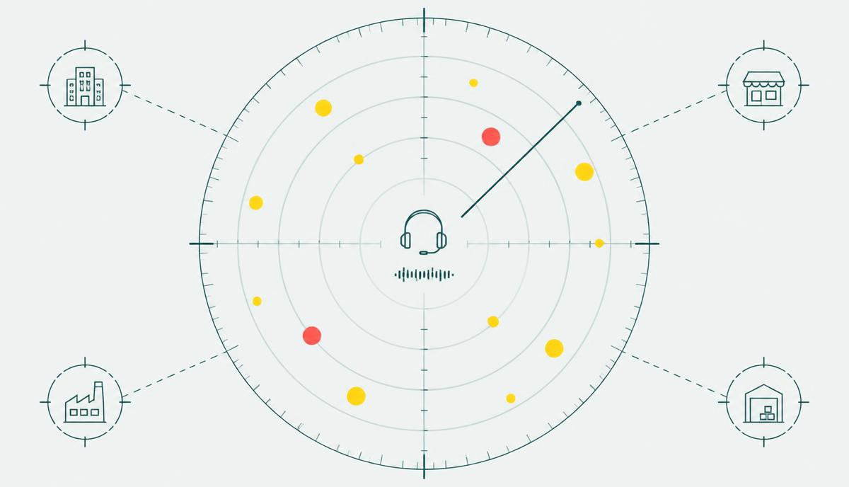 Illustration radar de la rubrique Agents IA & Prospection Autonome